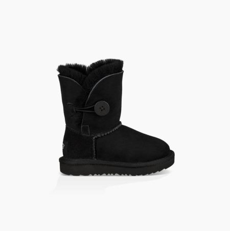 UGG Bailey Button II Black Boots for Toddlers (BJRV49381)